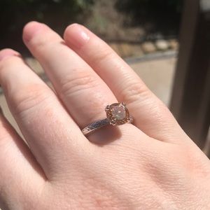 Yellow faux diamond ring